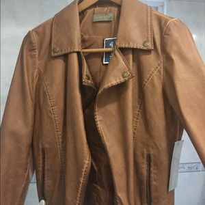 Bagatelle Faux Leather Asymmetrical Moto Jacket